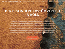Tablet Screenshot of koelnerkostuemwerkstatt.de